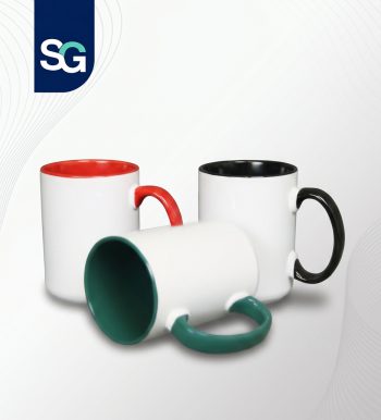 لیوان بزرگ دسته دار رنگی سابلیمیشن