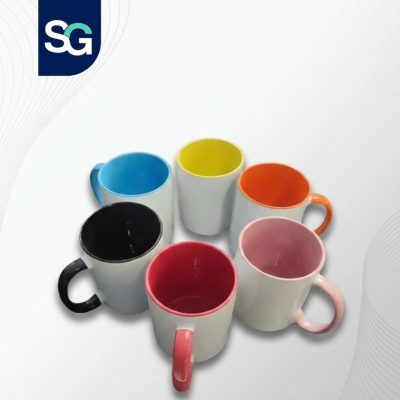 لیوان دسته داخل رنگی